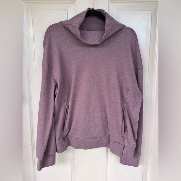 Freely Cowl Neck Pullover Sweatshirt Purple Heathered XL - Picture 1 of 7